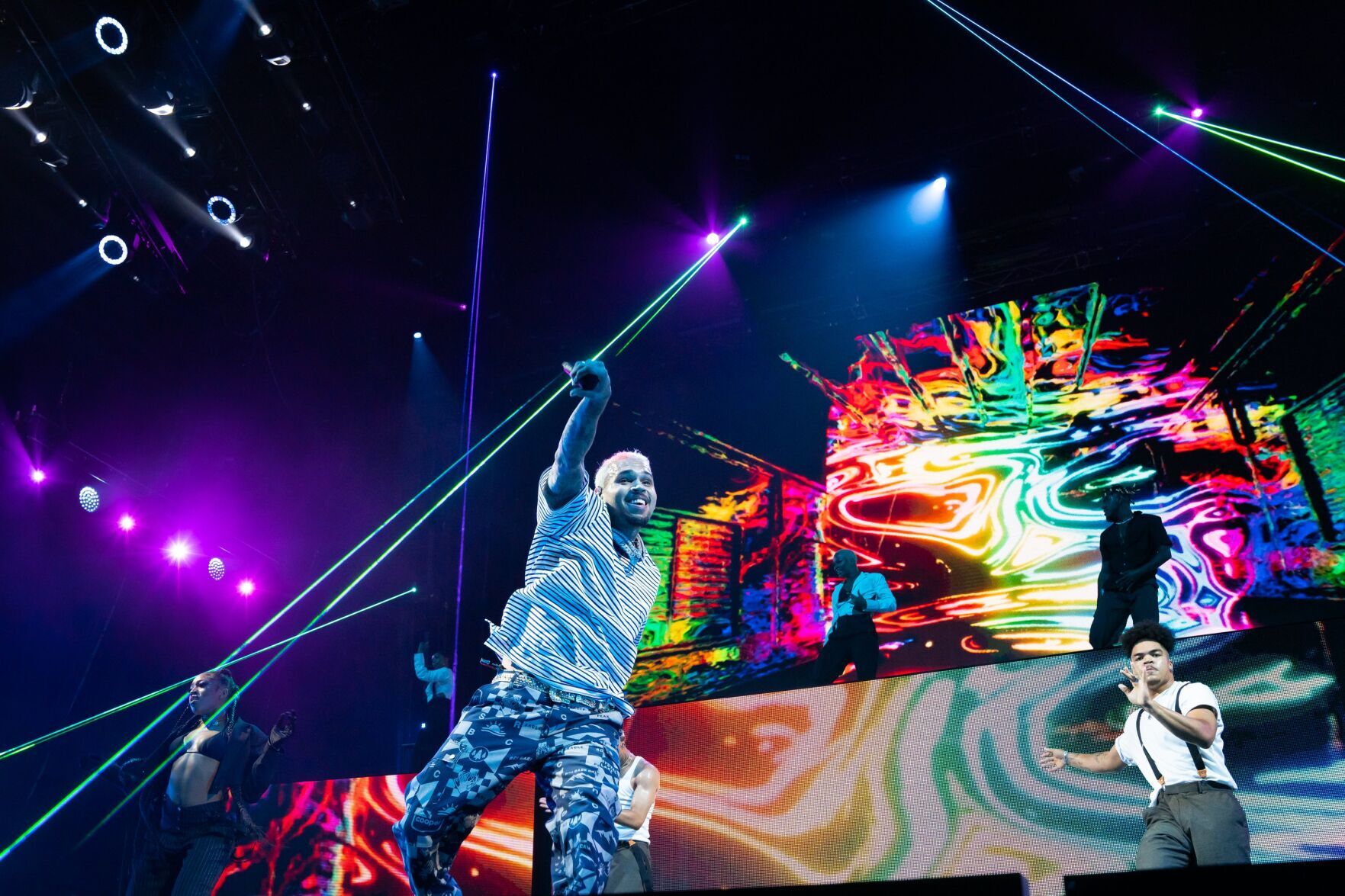 Chris Brown and Lil Baby at the Hollywood Casino Amphitheater